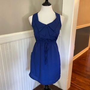 BeBop blue elastic pocket short sleeve dress B6-32